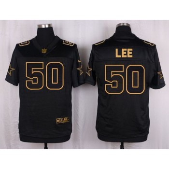 Cowboys #50 Sean Lee Black Men's Stitched NFL Elite Pro Line Gold Collection Jersey