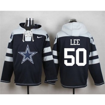 Cowboys #50 Sean Lee Navy Blue Player Pullover NFL Hoodie Cowboys #50 Sean Lee Navy Blue Player Pullover NFL Hoodie
