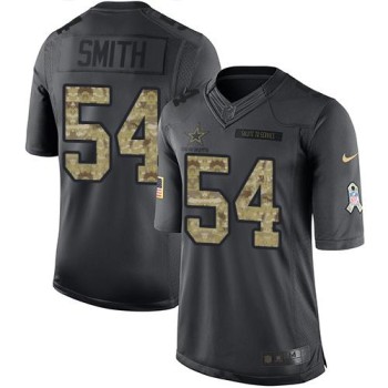 Cowboys #54 Jaylon Smith Black Men's Stitched NFL Limited 2016 Salute To Service Jersey