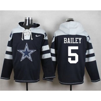 Cowboys #5 Dan Bailey Navy Blue Player Pullover NFL Hoodie Cowboys #5 Dan Bailey Navy Blue Player Pullover NFL Hoodie