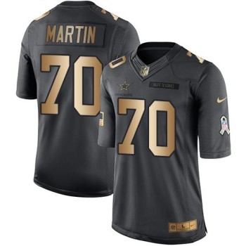 Cowboys #70 Zack Martin Black Men's Stitched NFL Limited Gold Salute To Service Jersey