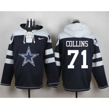 Cowboys #71 La'el Collins Navy Blue Player Pullover NFL Hoodie Cowboys #71 La'el Collins Navy Blue Player Pullover NFL Hoodie