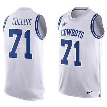 Cowboys #71 La'el Collins White Men's Stitched NFL Limited Tank Top Jersey