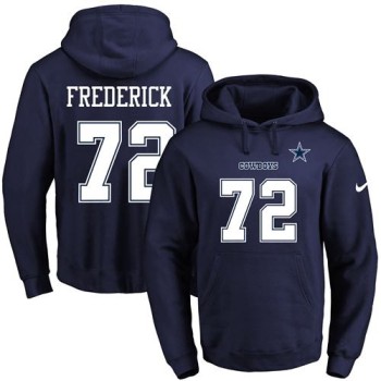 Cowboys #72 Travis Frederick Navy Blue Name & Number Pullover NFL Hoodie Cowboys #72 Travis Frederick Navy Blue Name & Number Pullover NFL Hoodie