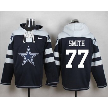 Cowboys #77 Tyron Smith Navy Blue Player Pullover NFL Hoodie Cowboys #77 Tyron Smith Navy Blue Player Pullover NFL Hoodie
