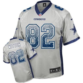 Cowboys #82 Jason Witten Grey Youth Stitched NFL Elite Drift Fashion Jersey