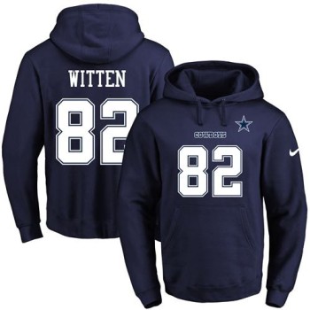 Cowboys #82 Jason Witten Navy Blue Name & Number Pullover NFL Hoodie Cowboys #82 Jason Witten Navy Blue Name & Number Pullover NFL Hoodie