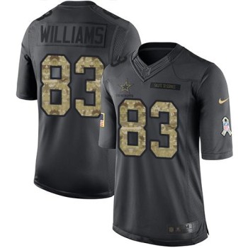 Cowboys #83 Terrance Williams Black Men's Stitched NFL Limited 2016 Salute To Service Jersey