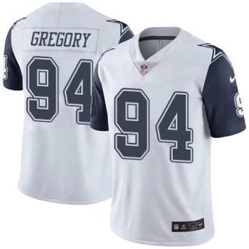 Cowboys #94 Randy Gregory White Men's Stitched NFL Limited Rush Jersey