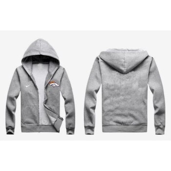 Denver Broncos Authentic Logo Hoodie Grey Denver Broncos Authentic Logo Hoodie Grey
