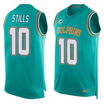 Dolphins #10 Kenny Stills Aqua Green Team Color Men's Stitched NFL Limited Tank Top Jersey
