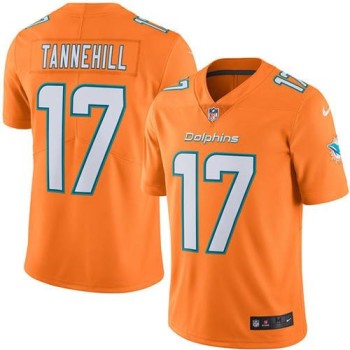 Dolphins #17 Ryan Tannehill Orange Men's Stitched NFL Limited Rush Jersey