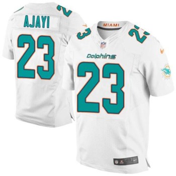Dolphins #23 Jay Ajayi White Men's Stitched NFL New Elite Jersey