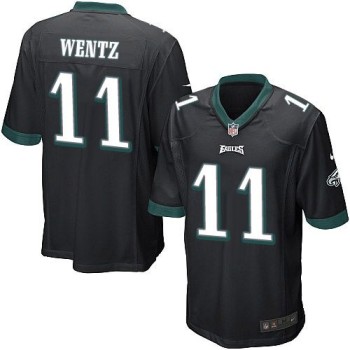 Eagles #11 Carson Wentz Black Alternate Youth Stitched NFL New Elite Jersey Eagles #11 Carson Wentz Black Alternate Youth Stitched NFL New Elite Jersey