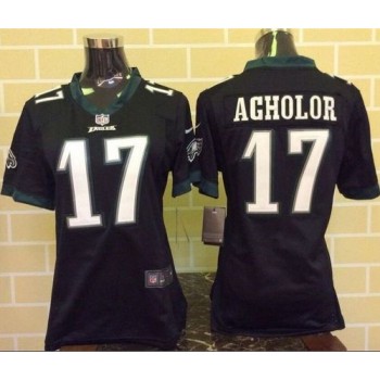 Eagles #17 Nelson Agholor Black Alternate Women's Stitched NFL New Elite Jersey Eagles #17 Nelson Agholor Black Alternate Women's Stitched NFL New Elite Jersey