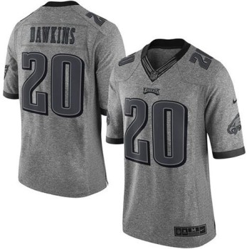 Eagles #20 Brian Dawkins Gray Men's Stitched NFL Limited Gridiron Gray Jersey Eagles #20 Brian Dawkins Gray Men's Stitched NFL Limited Gridiron Gray Jersey