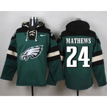 Eagles #24 Ryan Mathews Midnight Green Player Pullover NFL Hoodie Eagles #24 Ryan Mathews Midnight Green Player Pullover NFL Hoodie