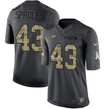Eagles #43 Darren Sproles Black Men's Stitched NFL Limited 2016 Salute To Service Jersey Eagles #43 Darren Sproles Black Men's Stitched NFL Limited 2016 Salute To Service Jersey