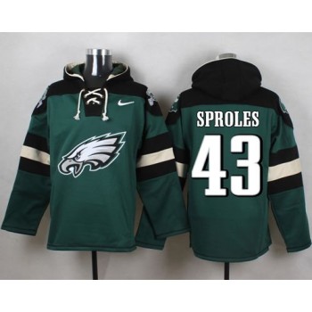 Eagles #43 Darren Sproles Midnight Green Player Pullover NFL Hoodie Eagles #43 Darren Sproles Midnight Green Player Pullover NFL Hoodie