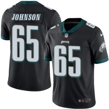 Eagles #65 Lane Johnson Black Men's Stitched NFL Limited Rush Jersey