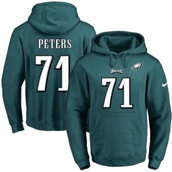 Eagles #71 Jason Peters Midnight Green Name & Number Pullover NFL Hoodie Eagles #71 Jason Peters Midnight Green Name & Number Pullover NFL Hoodie