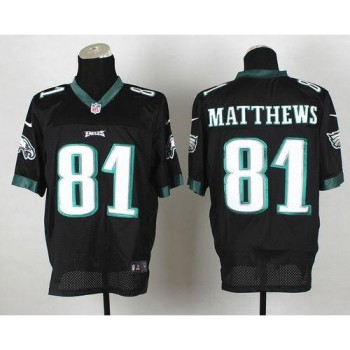 Eagles #81 Jordan Matthews Black Alternate Men's Stitched NFL Elite Jersey