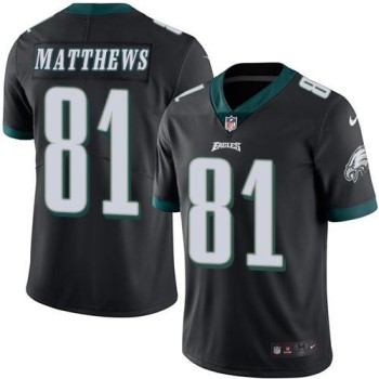 Eagles #81 Jordan Matthews Black Men's Stitched NFL Limited Rush Jersey
