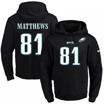 Eagles #81 Jordan Matthews Black Name & Number Pullover NFL Hoodie Eagles #81 Jordan Matthews Black Name & Number Pullover NFL Hoodie