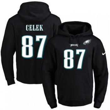 Eagles #87 Brent Celek Black Name & Number Pullover NFL Hoodie Eagles #87 Brent Celek Black Name & Number Pullover NFL Hoodie