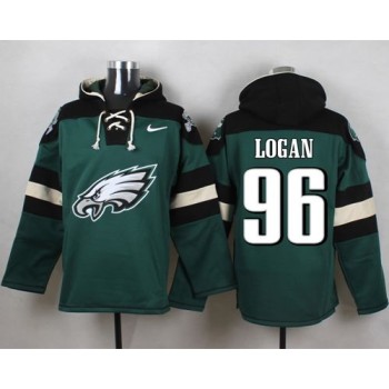 Eagles #96 Bennie Logan Midnight Green Player Pullover NFL Hoodie Eagles #96 Bennie Logan Midnight Green Player Pullover NFL Hoodie