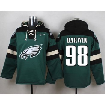 Eagles #98 Connor Barwin Midnight Green Player Pullover NFL Hoodie Eagles #98 Connor Barwin Midnight Green Player Pullover NFL Hoodie