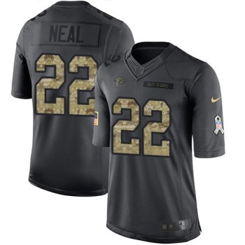Falcons #22 Keanu Neal Black Men's Stitched NFL Limited 2016 Salute To Service Jersey