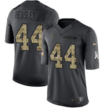 Falcons #44 Vic Beasley Jr Black Men's Stitched NFL Limited 2016 Salute To Service Jersey