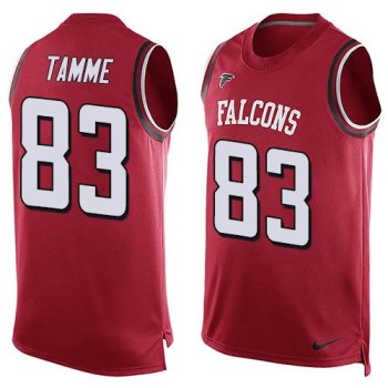 Falcons #83 Jacob Tamme Red Team Color Men's Stitched NFL Limited Tank Top Jersey Falcons #83 Jacob Tamme Red Team Color Men's Stitched NFL Limited Tank Top Jersey