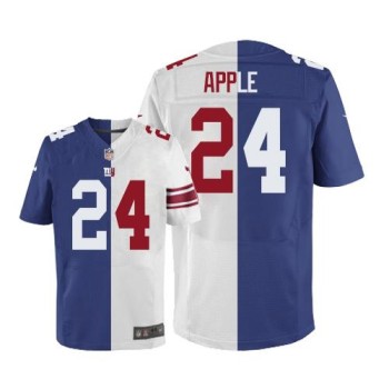 Giants #24 Eli Apple Royal Blue/White Men's Stitched NFL Elite Split Jersey
