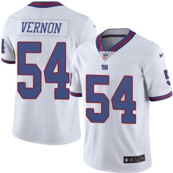 Giants #54 Olivier Vernon White Youth Stitched NFL Limited Rush Jersey