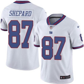 Giants #87 Sterling Shepard White Youth Stitched NFL Limited Rush Jersey