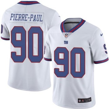 Giants #90 Jason Pierre-Paul White Youth Stitched NFL Limited Rush Jersey