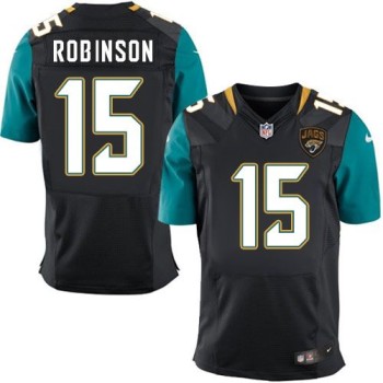 Jaguars #15 Allen Robinson Black Alternate Men's Stitched NFL Elite Jersey Jaguars #15 Allen Robinson Black Alternate Men's Stitched NFL Elite Jersey