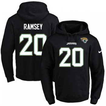 Jaguars #20 Jalen Ramsey Black Name & Number Pullover NFL Hoodie Jaguars #20 Jalen Ramsey Black Name & Number Pullover NFL Hoodie