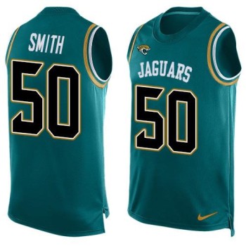 Jaguars #50 Telvin Smith Teal Green Team Color Men's Stitched NFL Limited Tank Top Jersey
