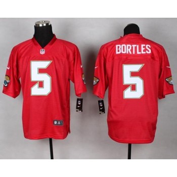 Jaguars #5 Blake Bortles Red Men's Stitched NFL Elite QB Practice Jersey