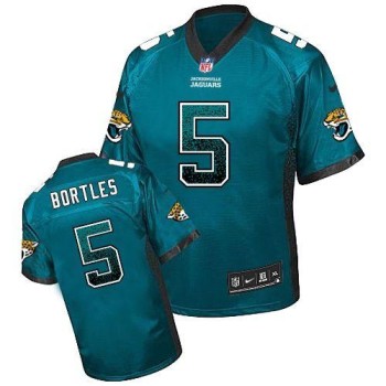 Jaguars #5 Blake Bortles Teal Green Team Color Youth Stitched NFL Elite Drift Fashion Jersey