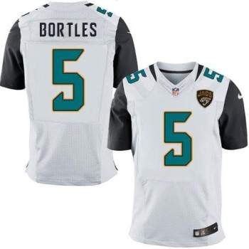 Jaguars #5 Blake Bortles White Men's Stitched NFL Elite Jersey Jaguars #5 Blake Bortles White Men's Stitched NFL Elite Jersey