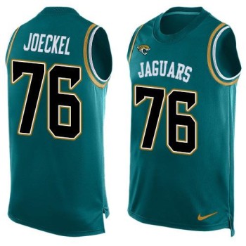 Jaguars #76 Luke Joeckel Teal Green Team Color Men's Stitched NFL Limited Tank Top Jersey