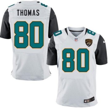 Jaguars #80 Julius Thomas White Men's Stitched NFL Elite Jersey Jaguars #80 Julius Thomas White Men's Stitched NFL Elite Jersey