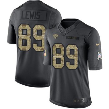 Jaguars #89 Marcedes Lewis Black Youth Stitched NFL Limited 2016 Salute to Service Jersey