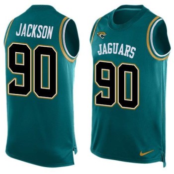 Jaguars #90 Malik Jackson Teal Green Team Color Men's Stitched NFL Limited Tank Top Jersey Jaguars #90 Malik Jackson Teal Green Team Color Men's Stitched NFL Limited Tank Top Jersey