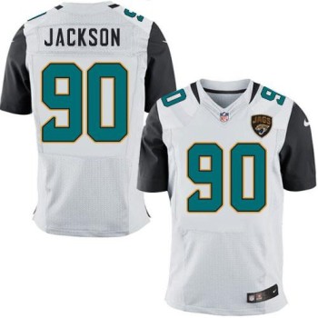 Jaguars #90 Malik Jackson White Men's Stitched NFL Elite Jersey