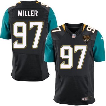 Jaguars #97 Roy Miller Black Alternate Men's Stitched NFL Elite Jersey Jaguars #97 Roy Miller Black Alternate Men's Stitched NFL Elite Jersey